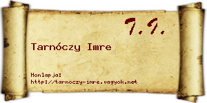 Tarnóczy Imre névjegykártya