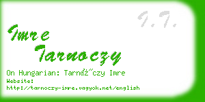 imre tarnoczy business card